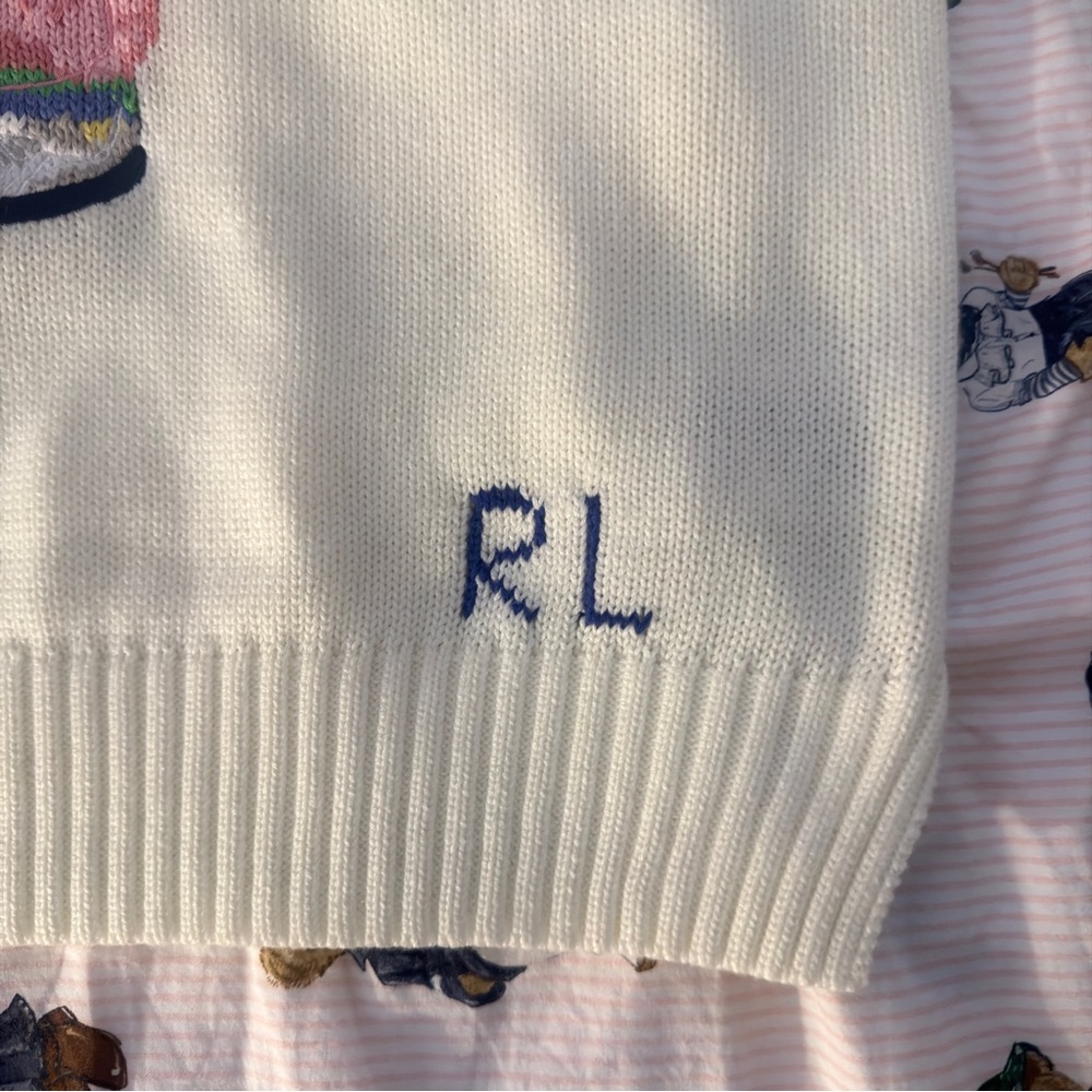 Ralph Lauren Bear Crewneck Sweater - Picture 3 of 3